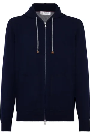 Brunello Cucinelli Hoodie de cachemira con logo estampado