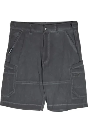 Izzue Shorts con logo bordado y efecto desgastado