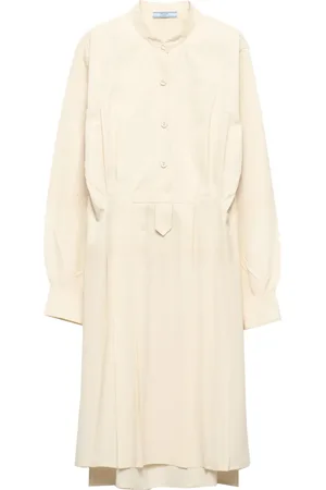 Prada Vestido midi de seda con efecto degradado