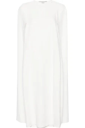 Stella McCartney Vestido estilo capa con cuello redondo