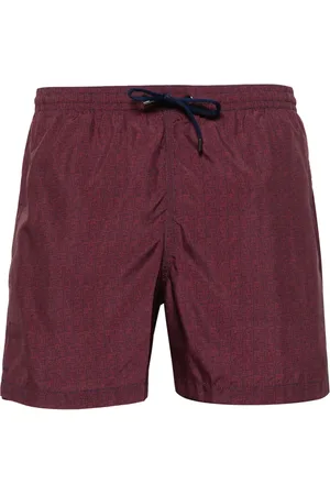 CANALI Shorts de playa con motivo geométrico