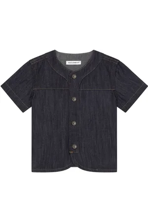 Dolce & Gabbana Camisa de mezclilla con logo bordado