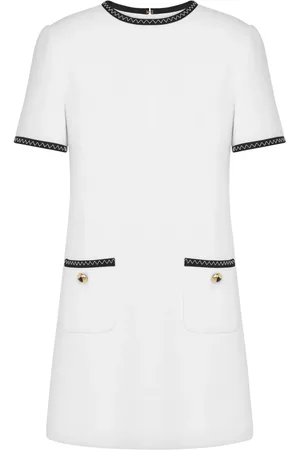 Moschino Vestido corto con ribetes en contraste