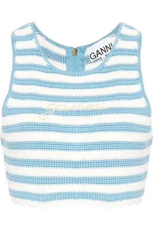 Ganni Top con detalle de rayas