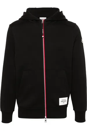 Moncler Hoodie con cierre y aplique del logo