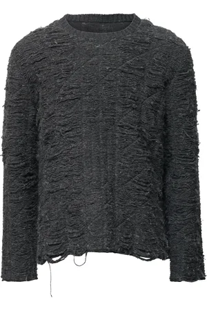 Maison Margiela Suéter con cuello redondo y efecto envejecido