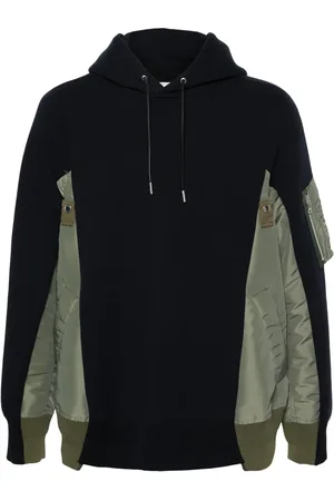 SACAI Hoodie con cordones y paneles