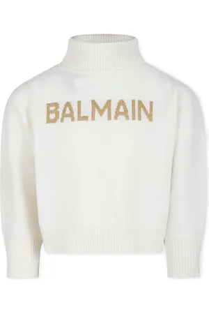 Balmain Suéter tejido con logo en intarsia