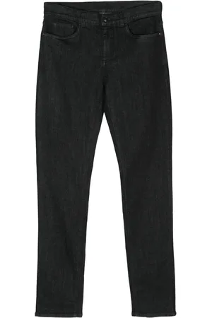 CANALI Jeans slim con parche del logo