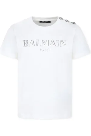 Balmain Playera con logo estampado