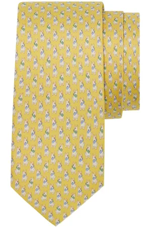 Salvatore Ferragamo Corbata de seda con estampado Terrier