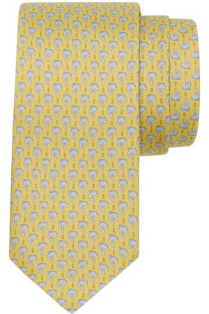 Salvatore Ferragamo Corbata de seda con delfines estampado