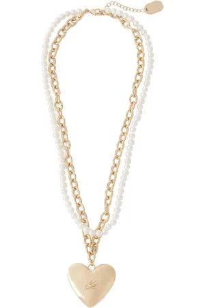 Karl Lagerfeld Collar Autograph Heart con perlas