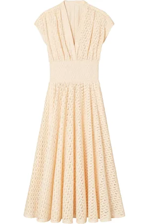 Tory Burch Vestido midi bordado