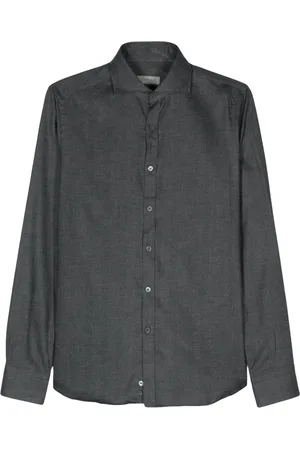 CANALI Camisa con botones y cuello italiano