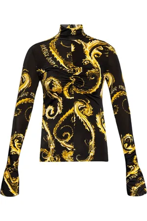 VERSACE Top fruncido con motivo Barocco