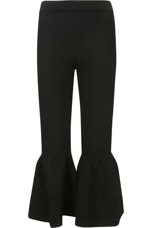 CFCL Pantalones tejidos de canalé acampanados