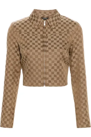 MISBHV Chamarra corta con monograma en jacquard