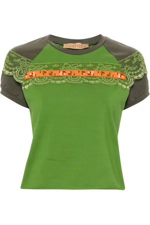 CORMIO Playera con panel de encaje