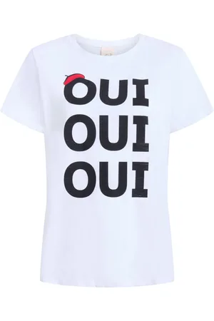 Cinq A Sept Playera Shrunken Oui Oui Oui