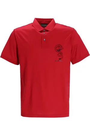 Emporio Armani Playera tipo polo con dragón bordado