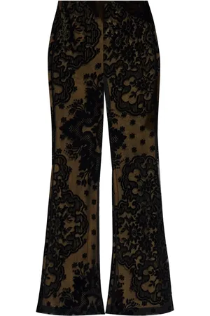 Etro Pantalones con bordado floral