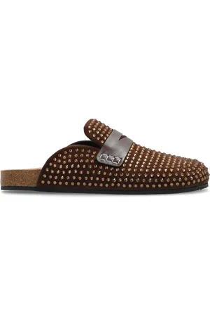 J.W.Anderson Slippers de gamuza con detalles de cristal