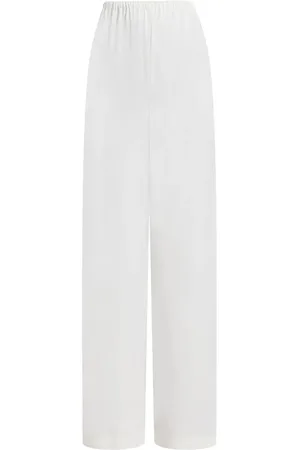 Salvatore Ferragamo Pantalones rectos con tiro alto