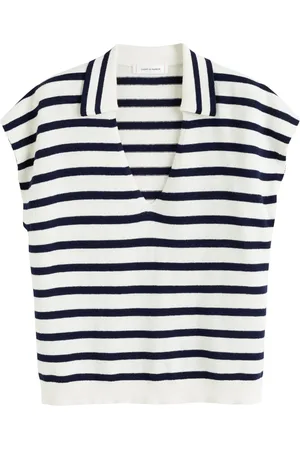 Chinti & Parker Playera tipo polo con rayas estampadas