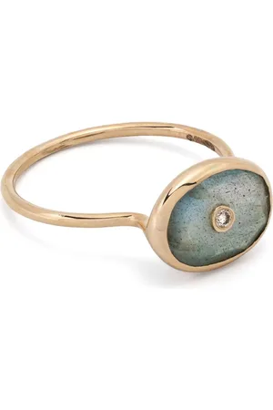 Pascale Monvoisin Anillo Orso en oro amarillo de 9kt con diamante y labradorita