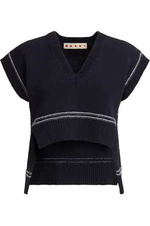 Marni Chaleco tejido con de logo en intarsia