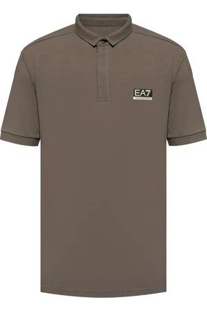 EA7 Playera tipo polo manga corta con parche del logo