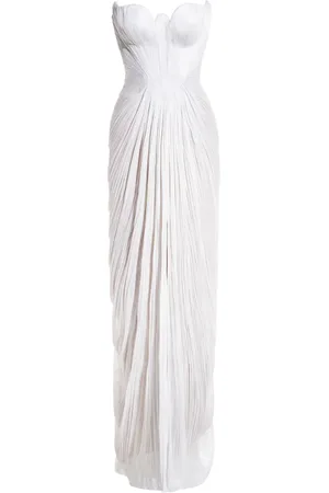MARIA LUCIA HOHAN Vestido de fiesta plisado sin tiras