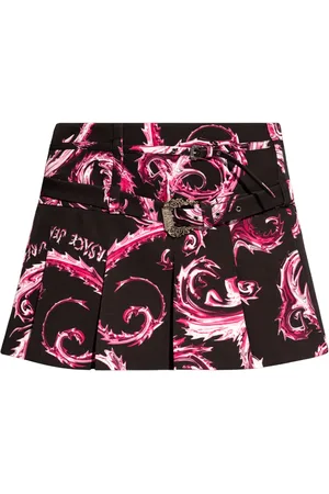VERSACE Falda corta con estampado abstracto