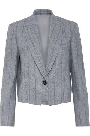 Brunello Cucinelli Blazer corto con cinturón