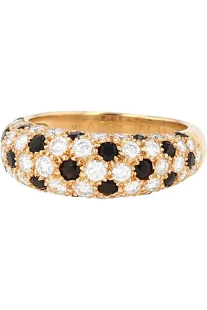 Van cleef Anillo en oro de 18kt con diamantes y ónix 1990