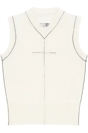 Maison Margiela Top tejido con detalle de costuras