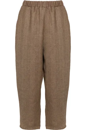 DUSAN Pantalones capri con motivo de espiga
