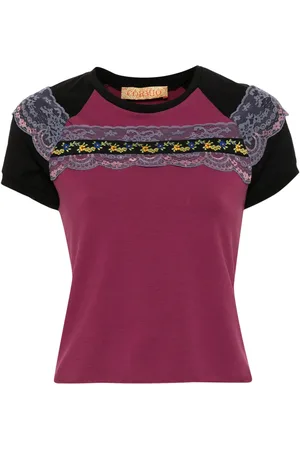 CORMIO Playera con panel de encaje