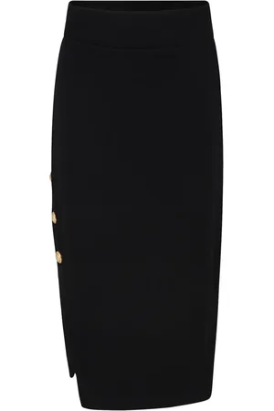 Balmain Falda larga con abertura lateral