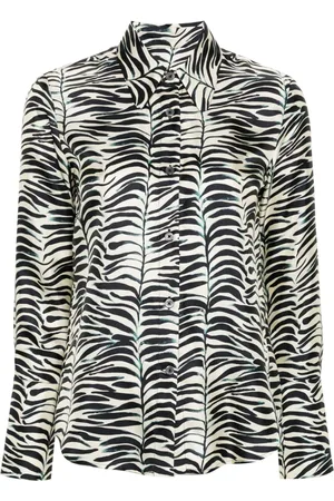 ODEEH Camisa con árbol estampado