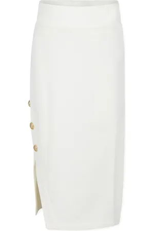 Balmain Falda larga con abertura lateral