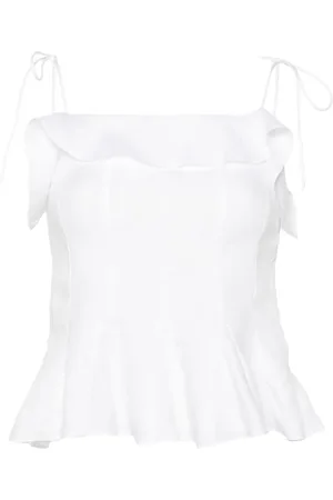 PNK Blusa con ribete de volantes