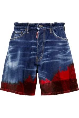 Dsquared2 Shorts de mezclilla con diseño color block
