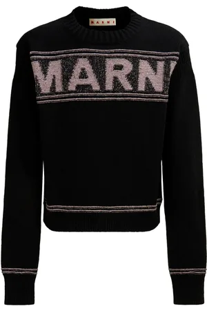 Marni Suéter con logo en intarsia