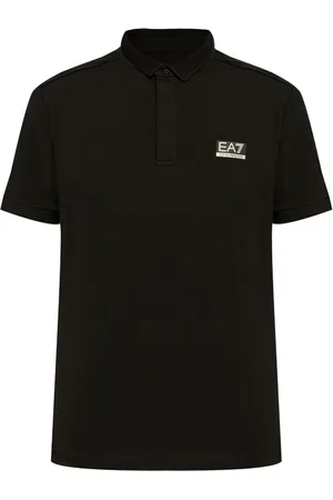 EA7 Playera tipo polo manga corta con parche del logo