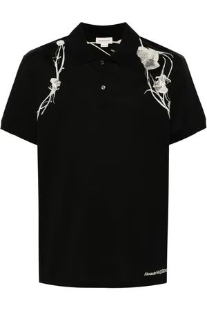Alexander McQueen Playera tipo polo Pressed Flower-Harness