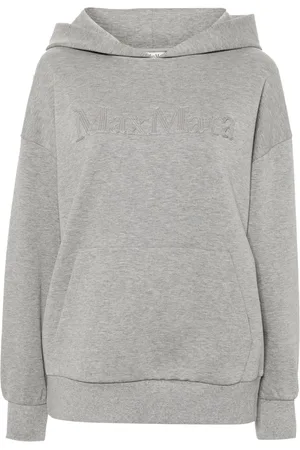 Max Mara Hoodie con efecto melange logo bordado