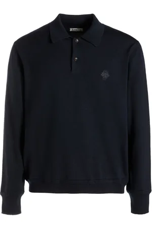 Bally Playera tipo polo manga larga con logo bordado