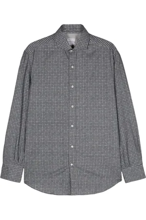 Brunello Cucinelli Camisa con estampado gráfico